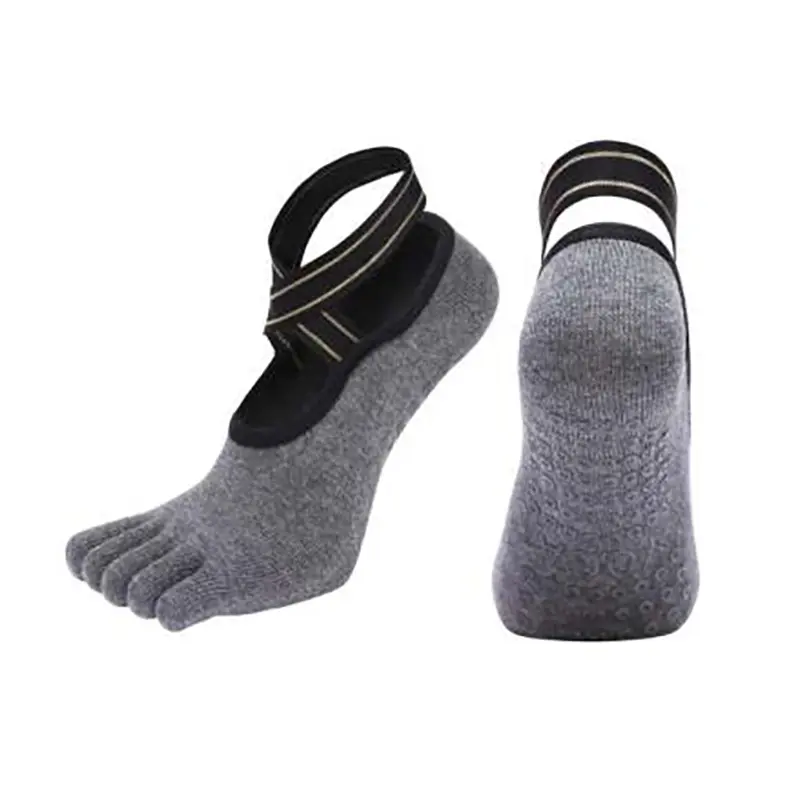 V&J Custom Anti Slip Yoga Socks Grippy Toeless Pilates Socks