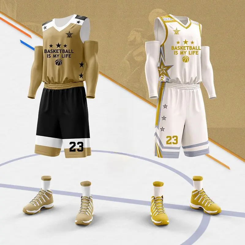 Custom Sleeveless Sublimated Basketball Jersey Sets New Design Youth Basketball Uniform Set