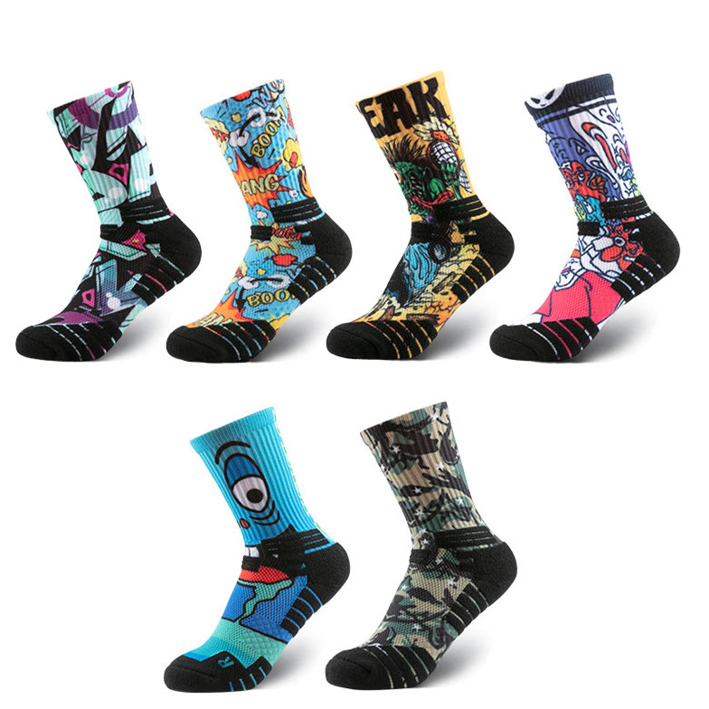 V&J Custom Printed 3d Digital 360 Degree Sublimation Print Socks