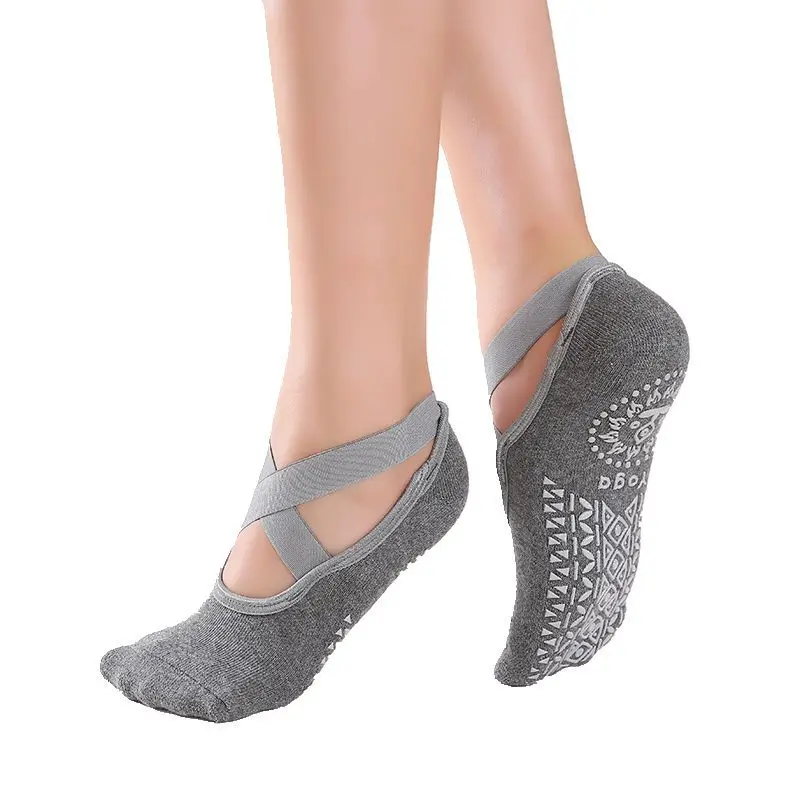 V&J Hot Sales Pilates Ballet Barre Non-Slip Grips Yoga Socks