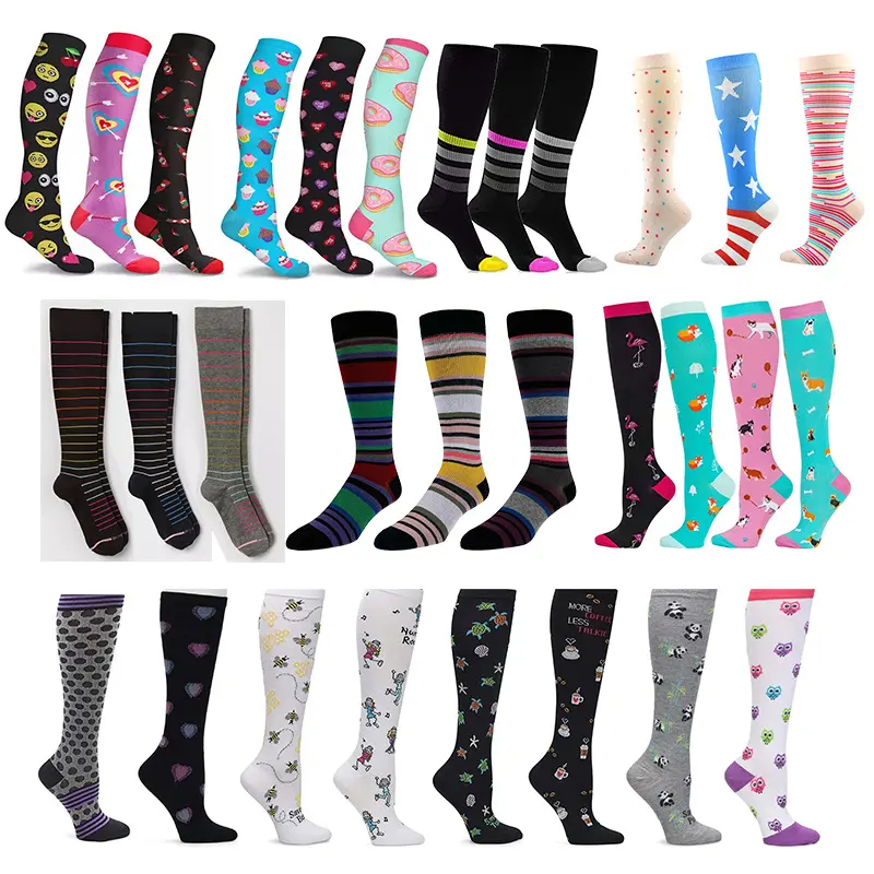 custom women and men knee high medical 2030 mmhg compression socks (2)5d1