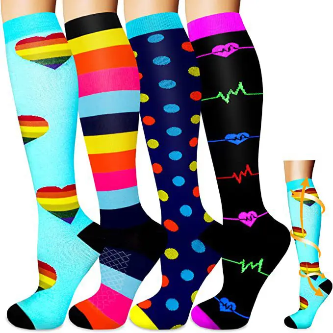 V&J custom knee high medical 2030 mmhg compression socks