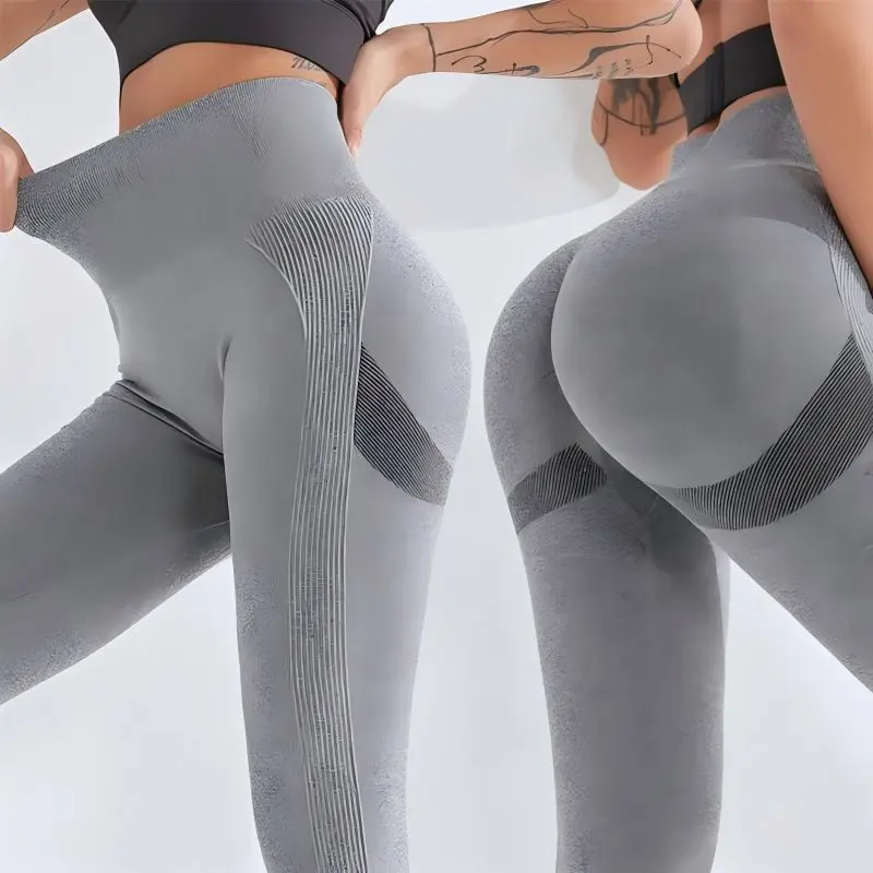 V&J Elasticity Seamless Butt Lifter Hip High Waist Women Yoga Pants