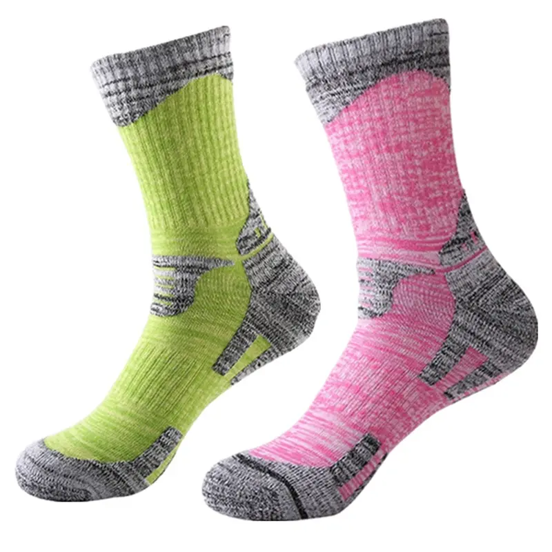 V&J custom winter warm thick sport running ski merino wool hiking socks