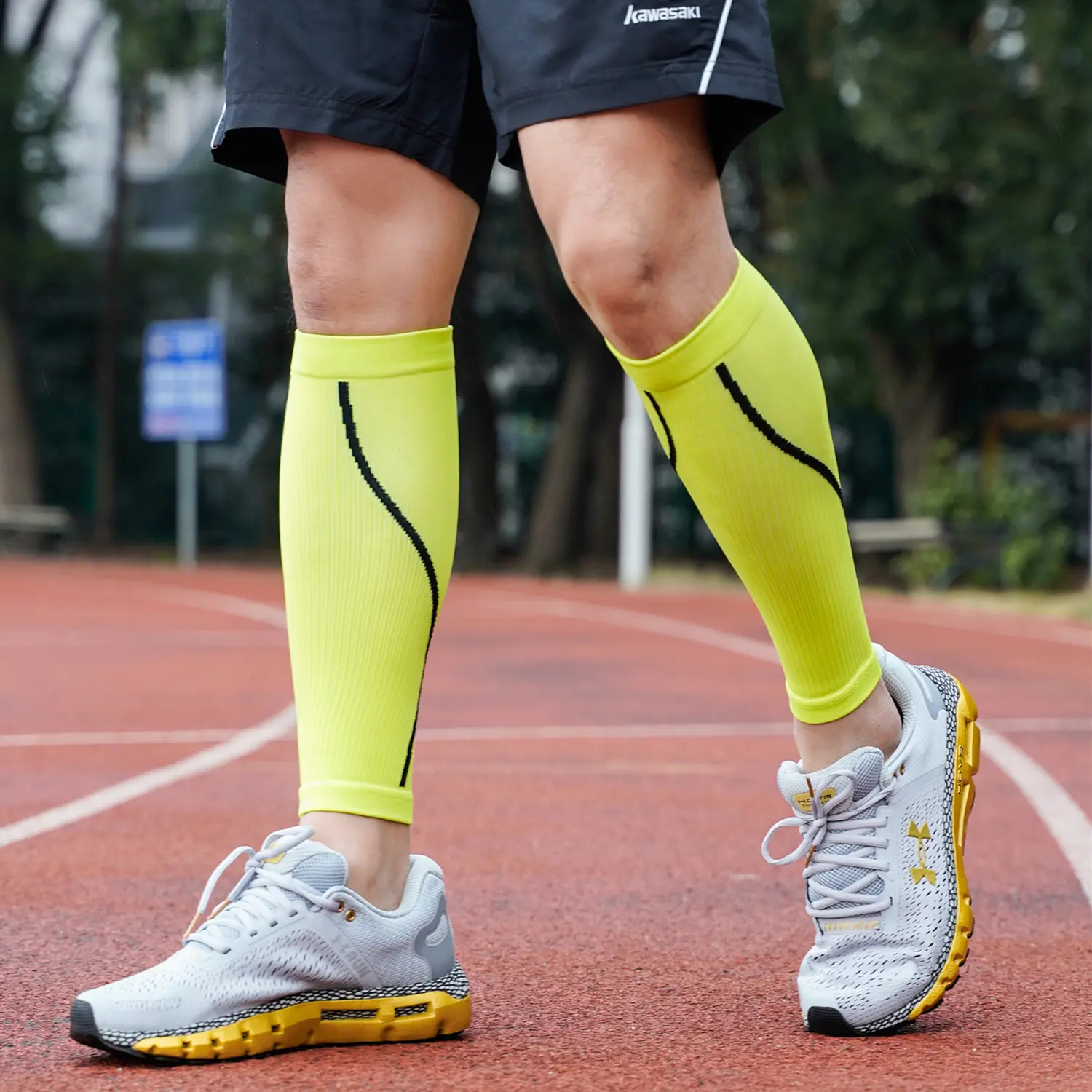 V&J custom sports calf compression sleeve protector sport leg sleeves