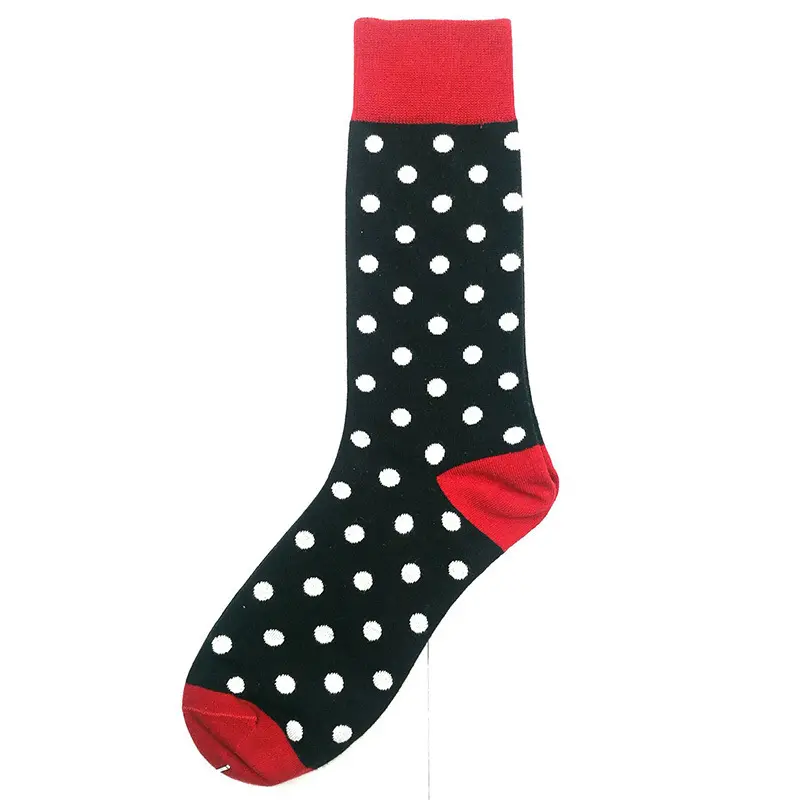 V&J High Quality OEM Custom Logo Colorful Combed Cotton Dress Socks