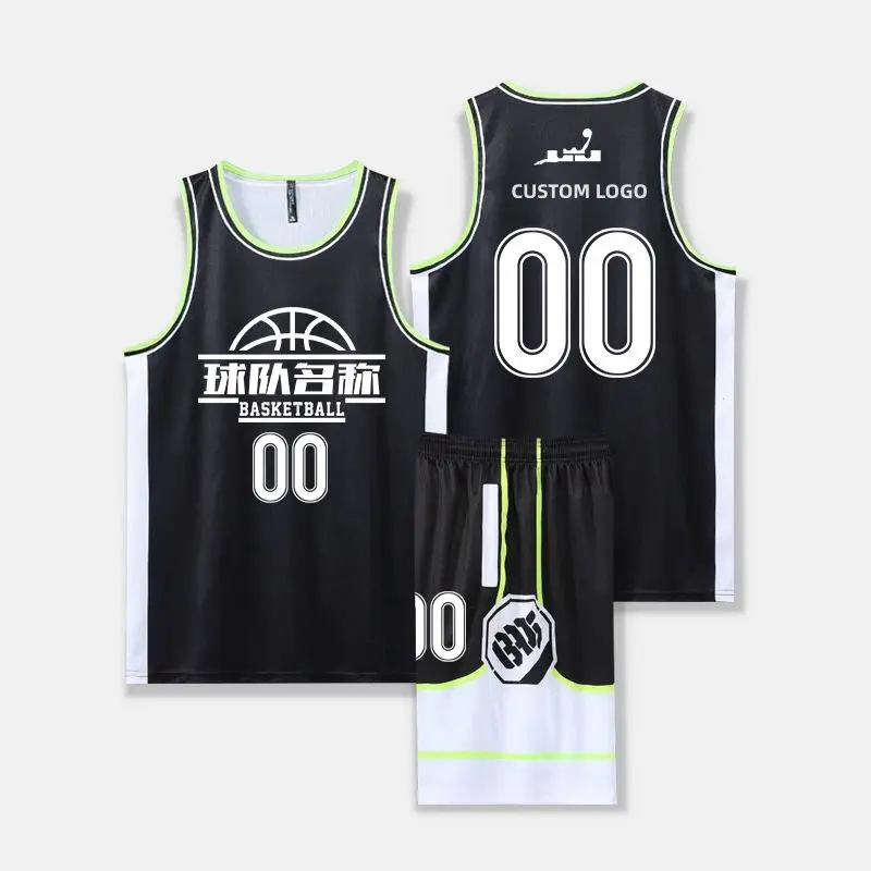 Custom Sleeveless Sublimated Basketball Jersey Sets New Design Youth Basketball Uniform Set (3)san