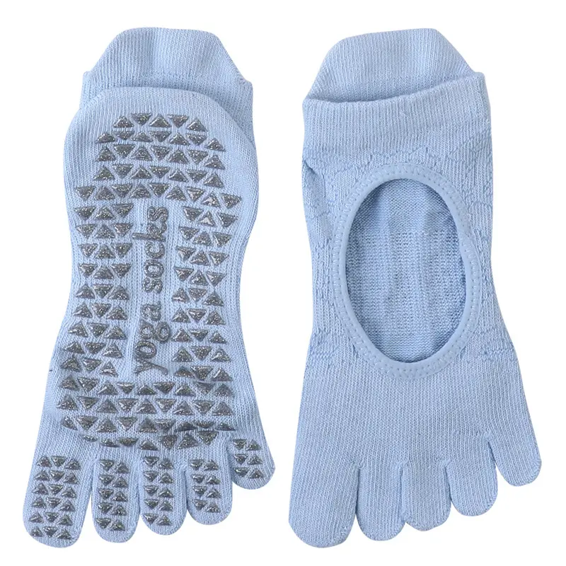 V&J Custom Anti Slip Women Cotton Non Slip Fitness Pilates Yoga Socks