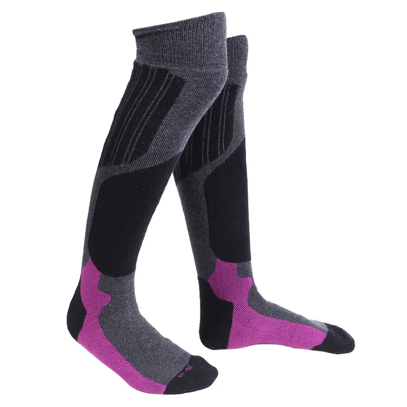 V&J Custom Warm Thick Hiking Socks Merino Wool High Knee Ski Socks