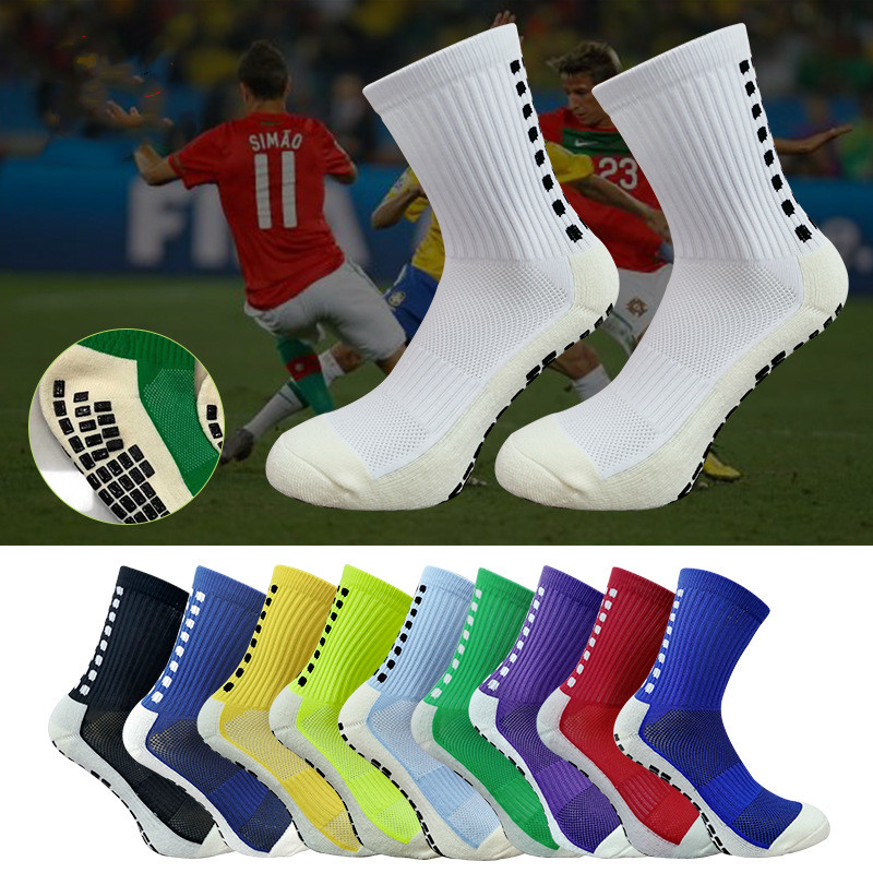 custom men's non slip elite football socks 100% cotton nylon soccer grip sports crew socks (3)5qu