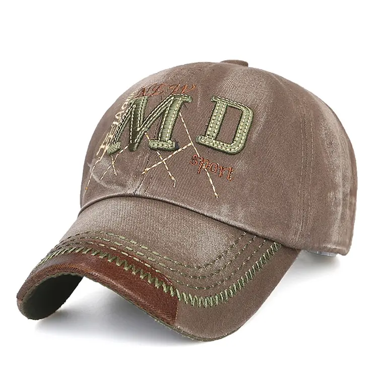 100% Cotton Quality Baseball Cap Custom Embroidery Logo 6 Panel Blank Plain Dad Hat For Men