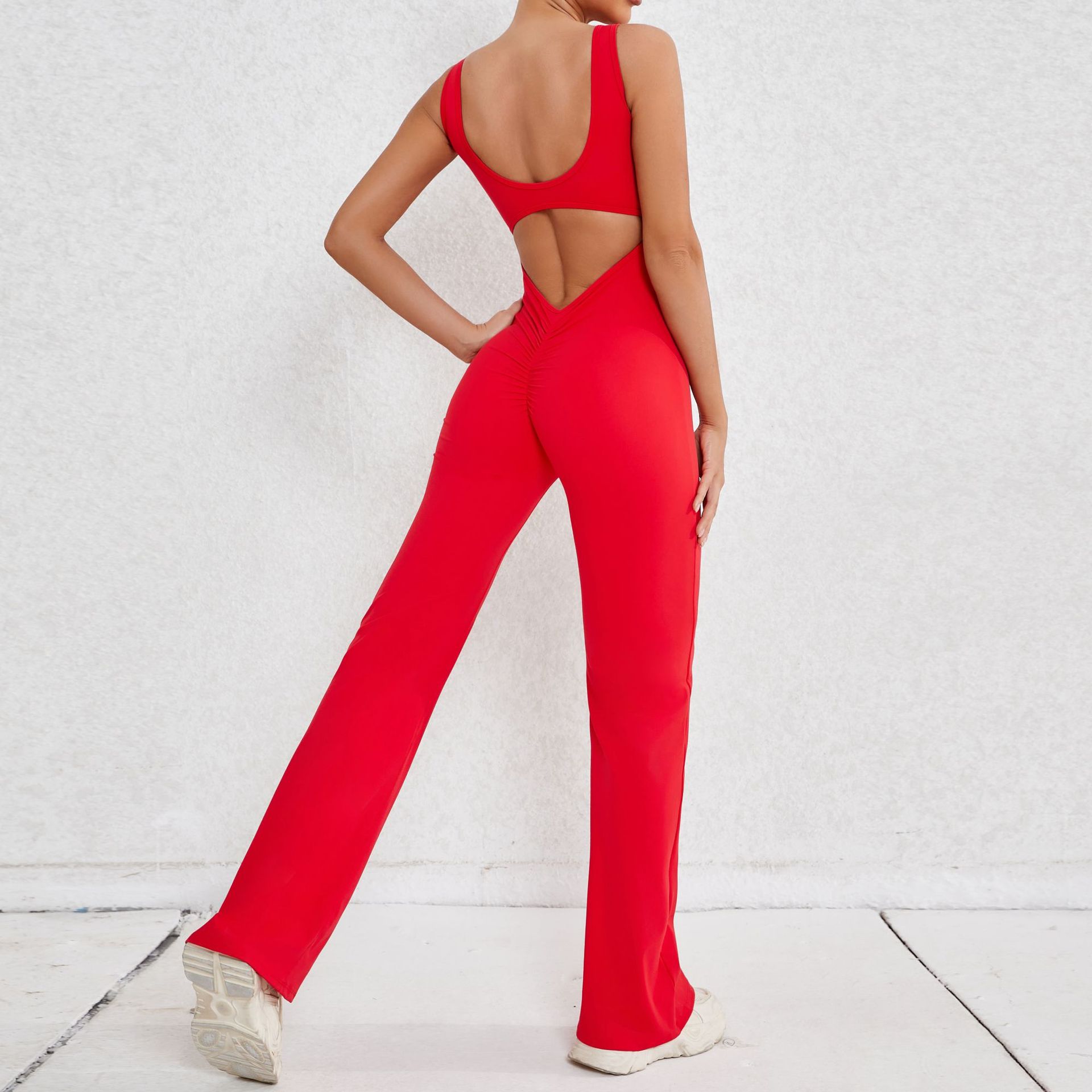 V&J Workout Seamless Jumpsuit One Piece Yoga Romper