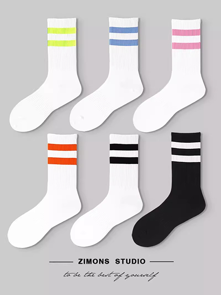 High-Performance Ribbed Sports Socks for Active Lifestyles