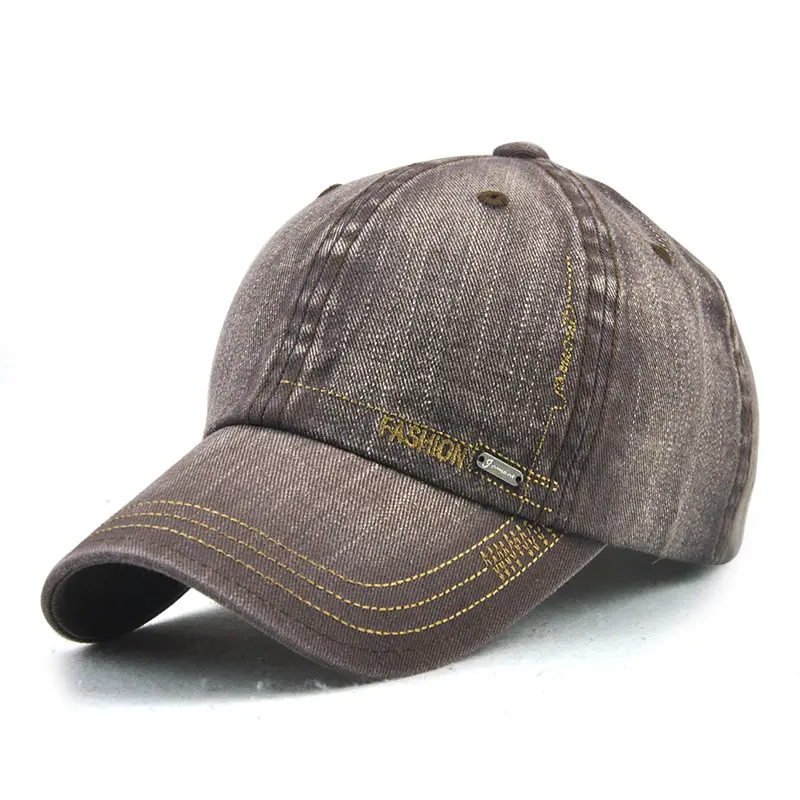 V&J 6 panel washed cotton golf dad hat solid plain baseball sports caps-product