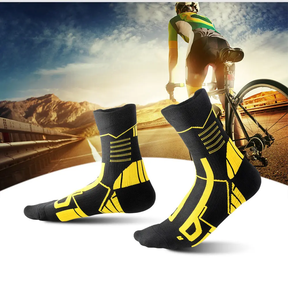 V&J high quality sport biking socks custom athletic cycling socks