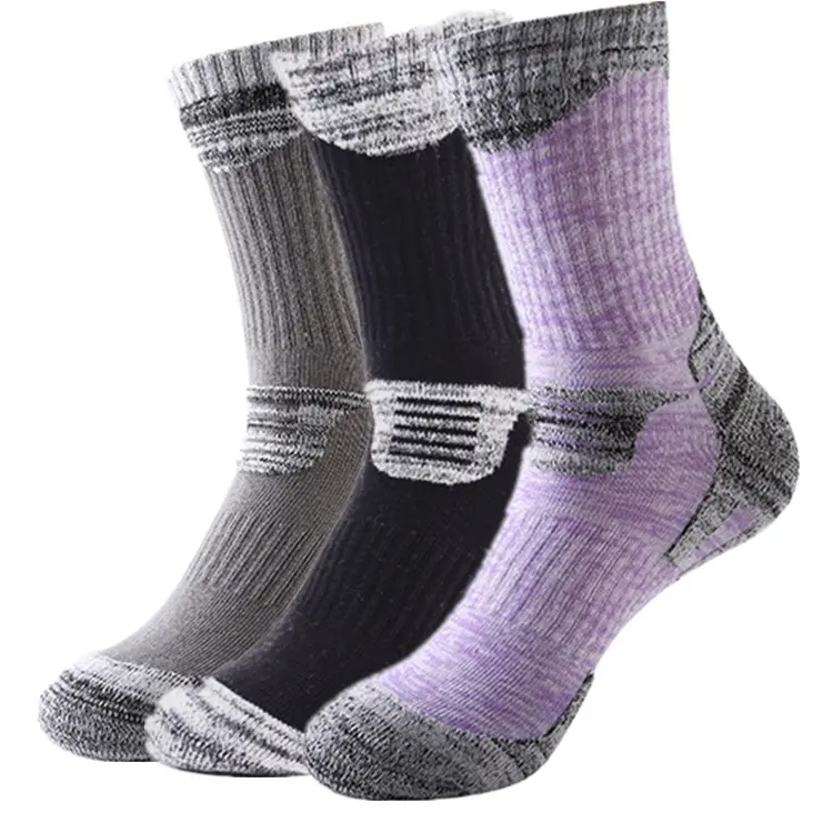 V&J custom winter warm thick sport running ski merino wool hiking socks