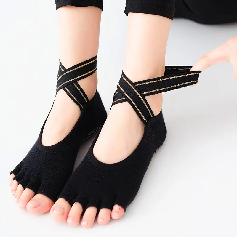 V&J Non Slip Skid Yoga Socks with Grips Pilates Ballet Barre Socks