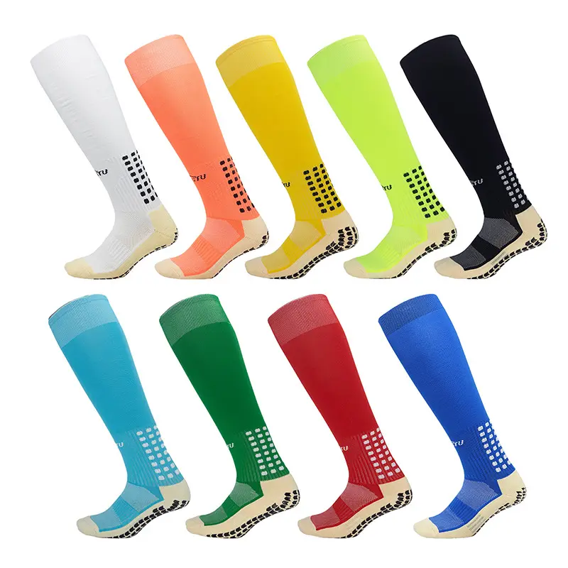 Custom Logo Design Gym Sport Socks Anti Slip Sock Non Slip Soccer Athletic Football Grip Socks (2)o07