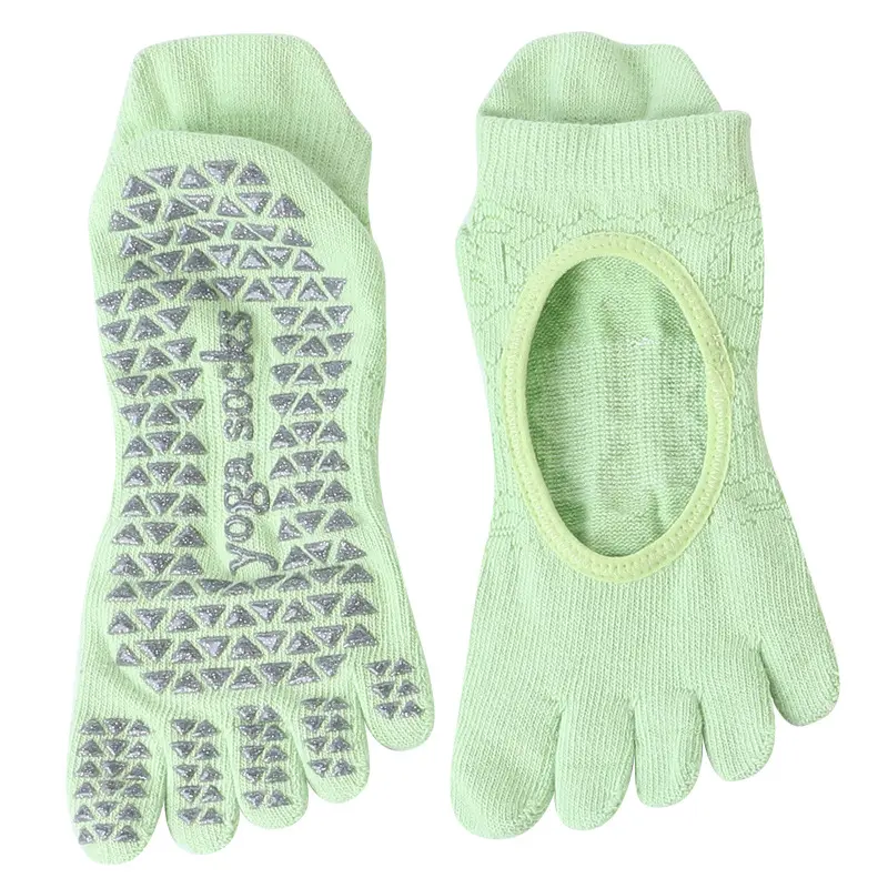 V&J Custom Anti Slip Women Cotton Non Slip Fitness Pilates Yoga Socks