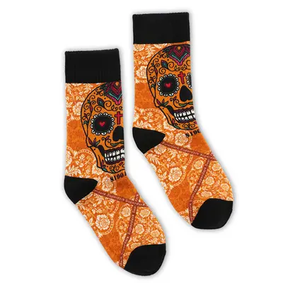 V&J High Quality Cotton Blend Colorful Sublimation Custom Print Socks