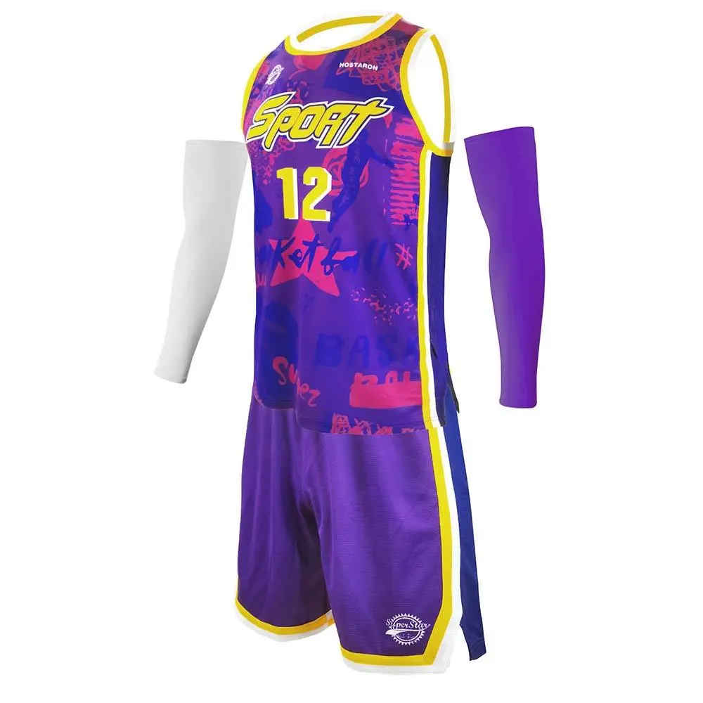 Custom Sleeveless Sublimated Basketball Jersey Sets New Design Youth Basketball Uniform Set (1)u0h