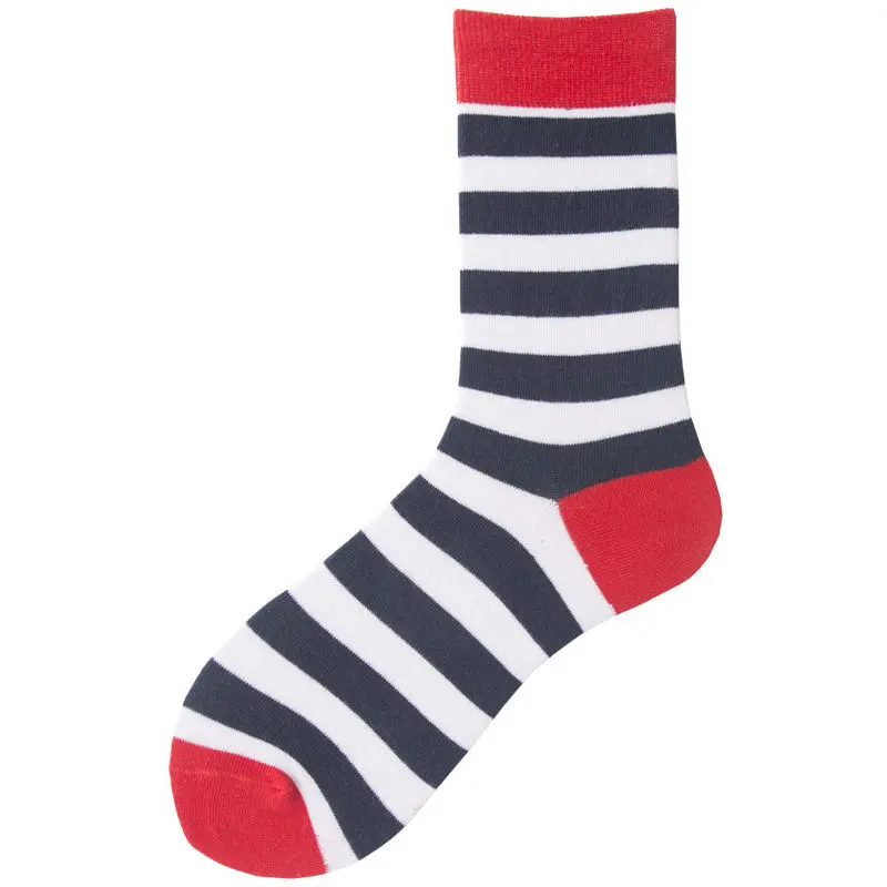 V&J High Quality OEM Custom Logo Colorful Combed Cotton Dress Socks