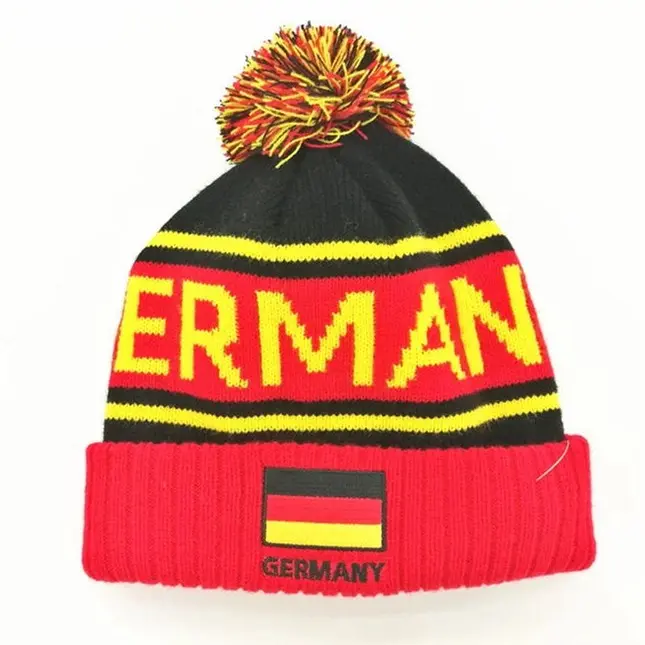 V&J Custom label 3D embroidered knit pom pom beanie wool furry fur winter hats (5)nq6