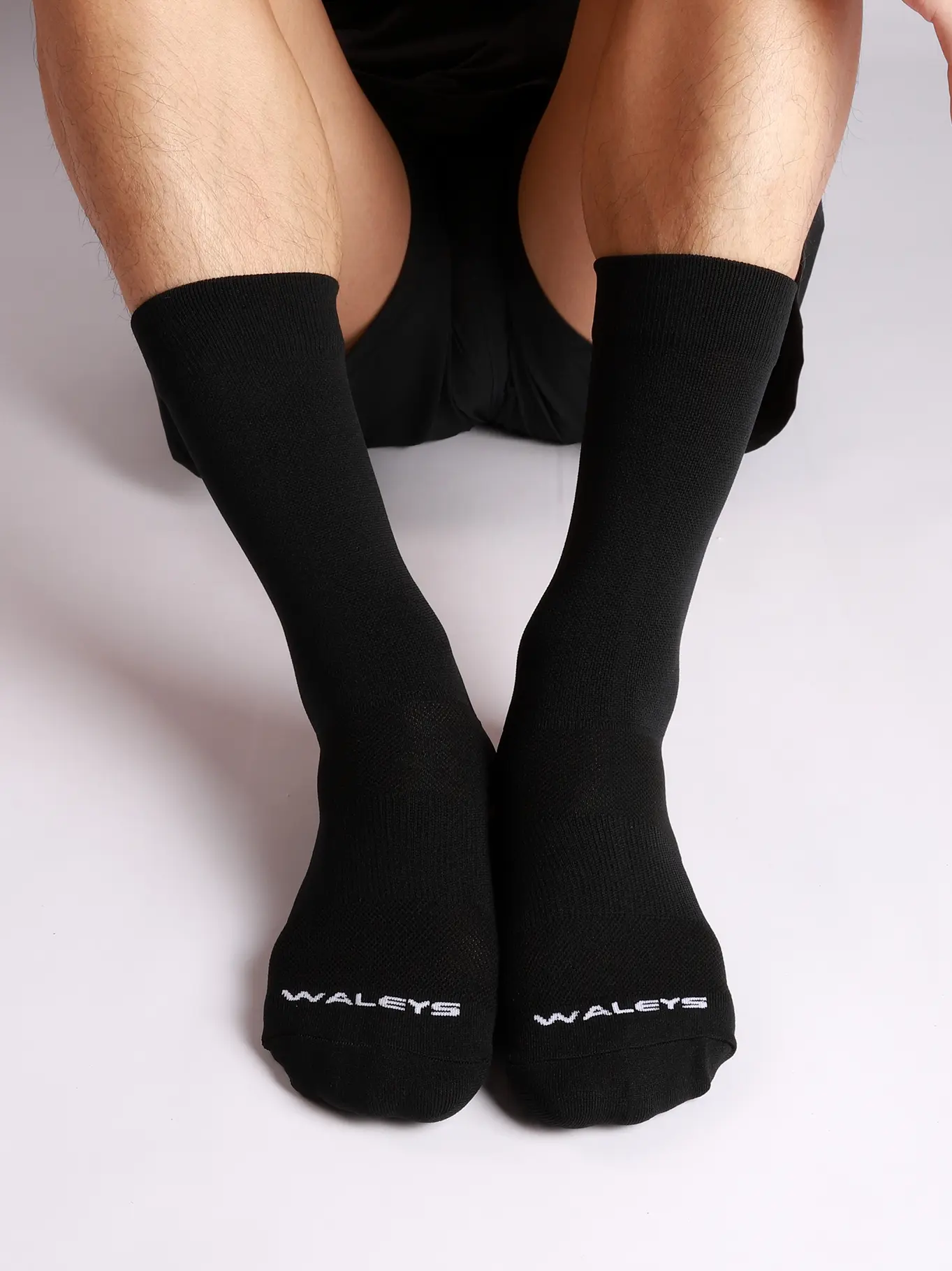 V&J high quality custom crew athletic sport nylon cycling socks with logo