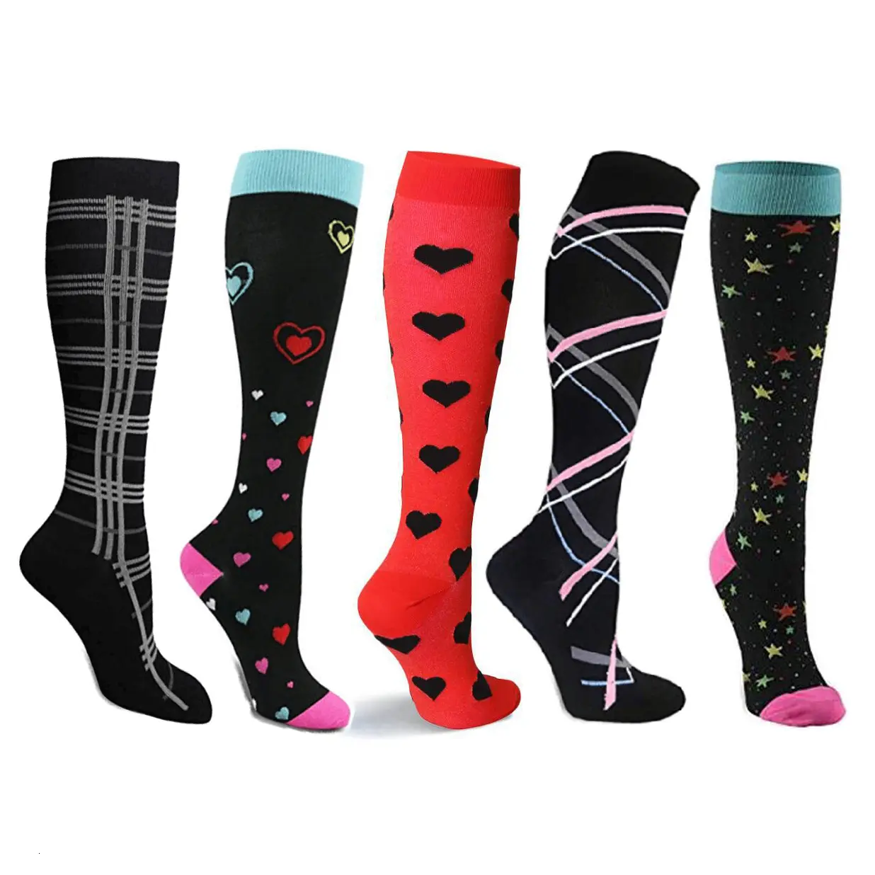 V&J custom knee high medical 2030 mmhg compression socks