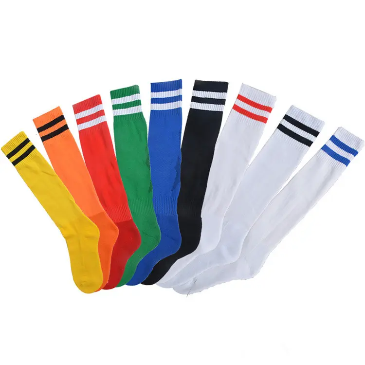 V&J custom logo grip compression football stockings high knee soccer socks