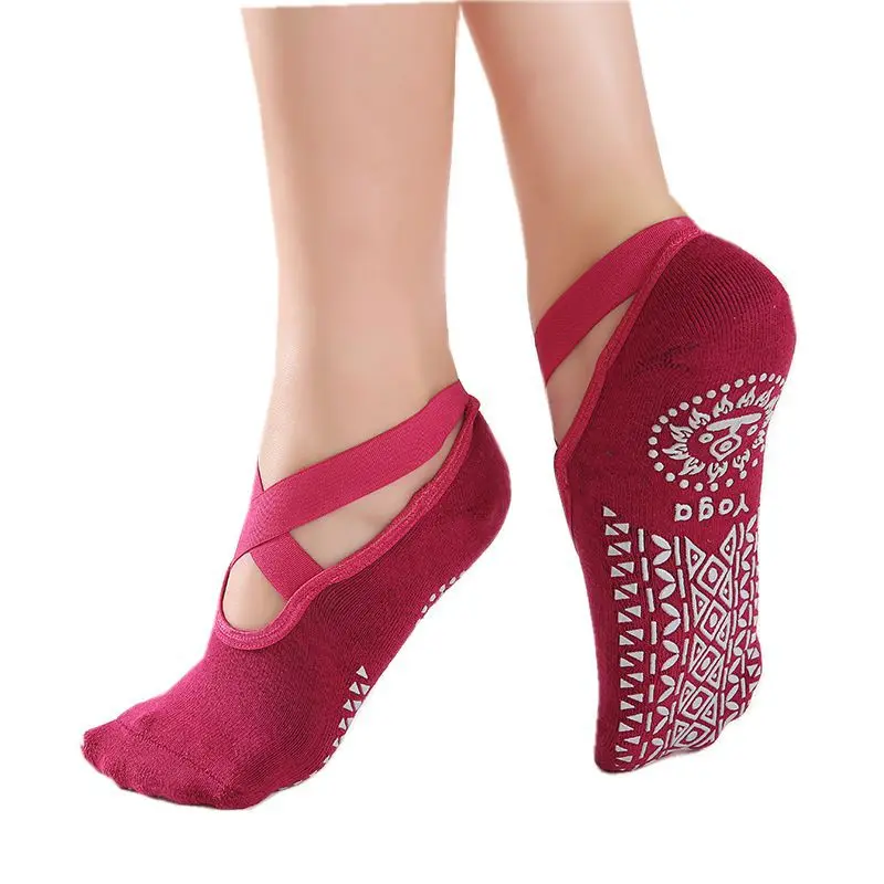 V&J Hot Sales Pilates Ballet Barre Non-Slip Grips Yoga Socks