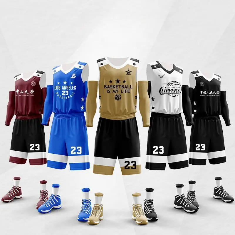 Custom Sleeveless Sublimated Basketball Jersey Sets New Design Youth Basketball Uniform Set