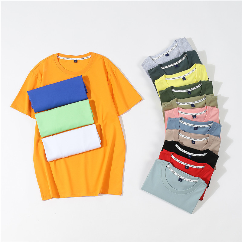 V&J 100%Cotton Graphic Oversized Custom Logo Printed Short Tshirt