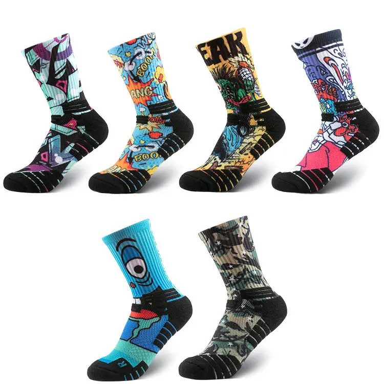 V&J Custom Printed 3d Digital 360 Degree Sublimation Print Socks