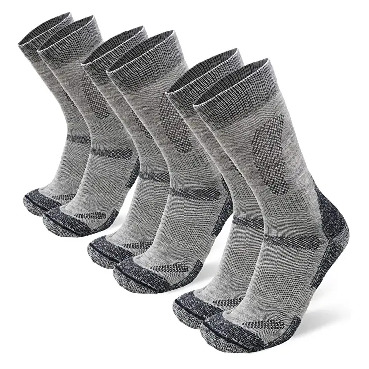 V&J custom winter warm thick sport running ski merino wool hiking socks