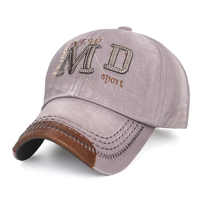 100% Cotton Quality Baseball Cap Custom Embroidery Logo 6 Panel Blank Plain Dad Hat For Men