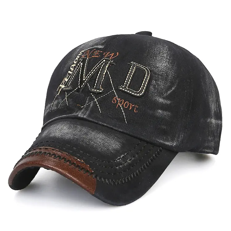 100% Cotton Quality Baseball Cap Custom Embroidery Logo 6 Panel Blank Plain Dad Hat For Men