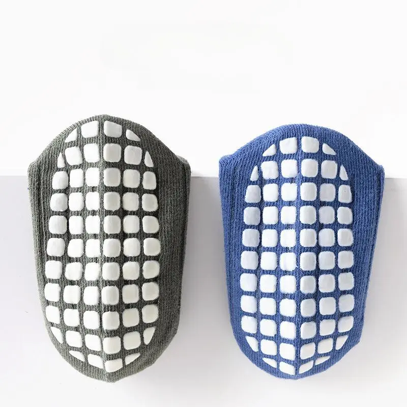 OEM logo knit cotton anti slip non skid ankle toddler kids boys girls sporty socks (2)nur