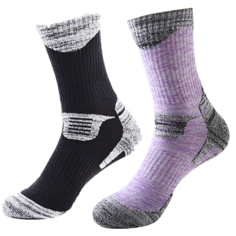 V&J custom winter warm thick sport running ski merino wool hiking socks