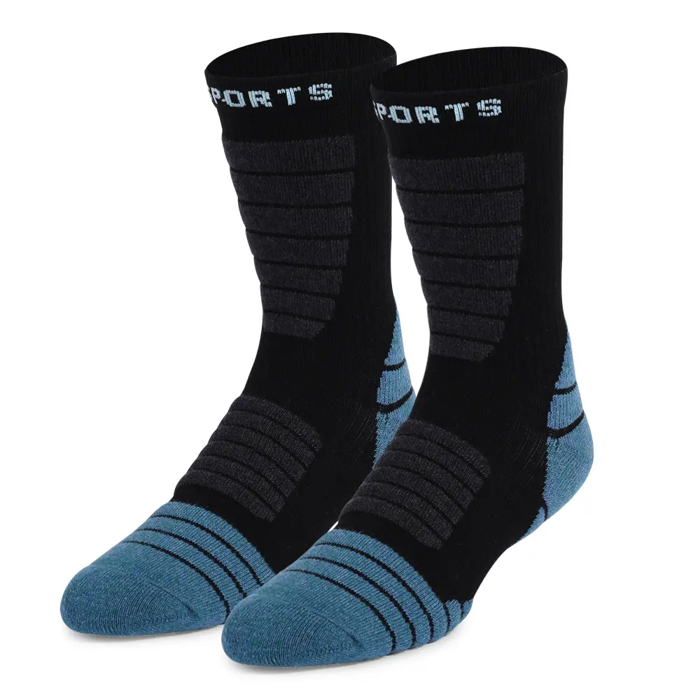 V&J Hiking Outdoor Trail Running Trekking Moisture Wicking Cushion Crew Socks