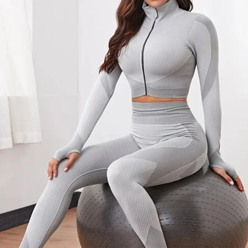 High Waist Butt Lift Leggings Set Women Gym Activewear Wear Yoga Set