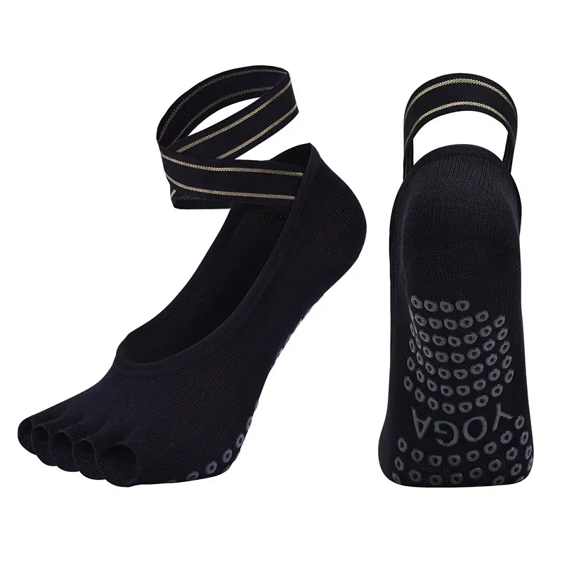 Custom Anti Slip Women Yoga Socks Grippy Fitness Gym Exercise Toeless Pilates Grip Socks (3)fiq