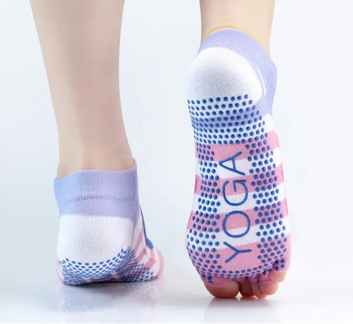 Custom Logo Anti Slip Yoga Socks Women Indoor Floor Grippy Tie Dye Grip Pilates Socks (3)0ry