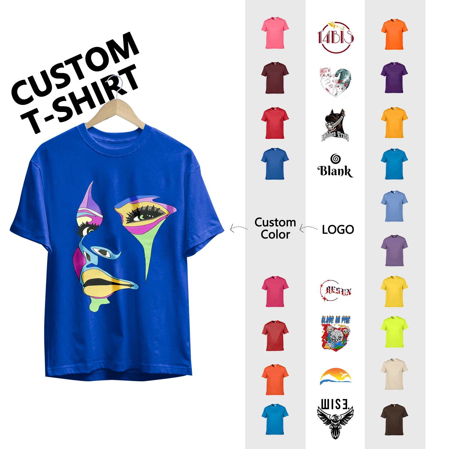 V&J 100%cotton graphic oversized t shirt with custom logo printed short tshirtbb6