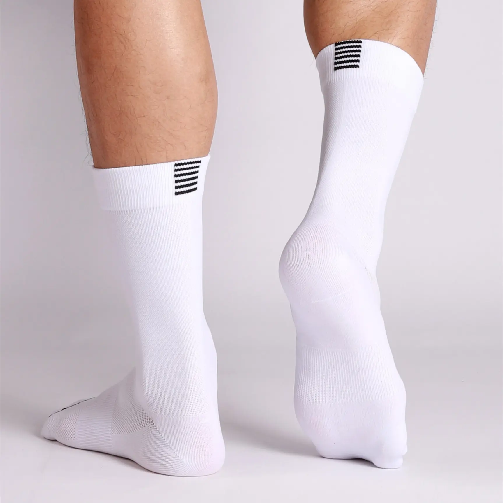 V&J high quality custom crew athletic sport nylon cycling socks with logo